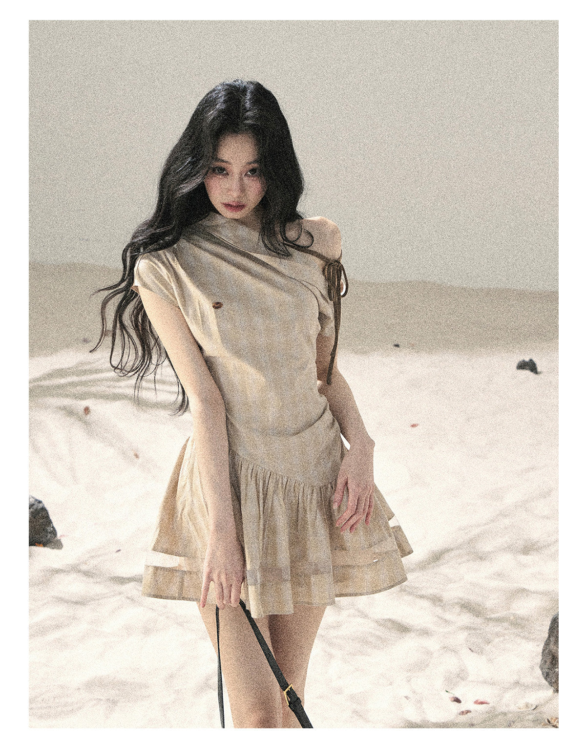 ShaoYeYan Aomalm Traces of the Wind Wasteland Off-Shoulder Dress