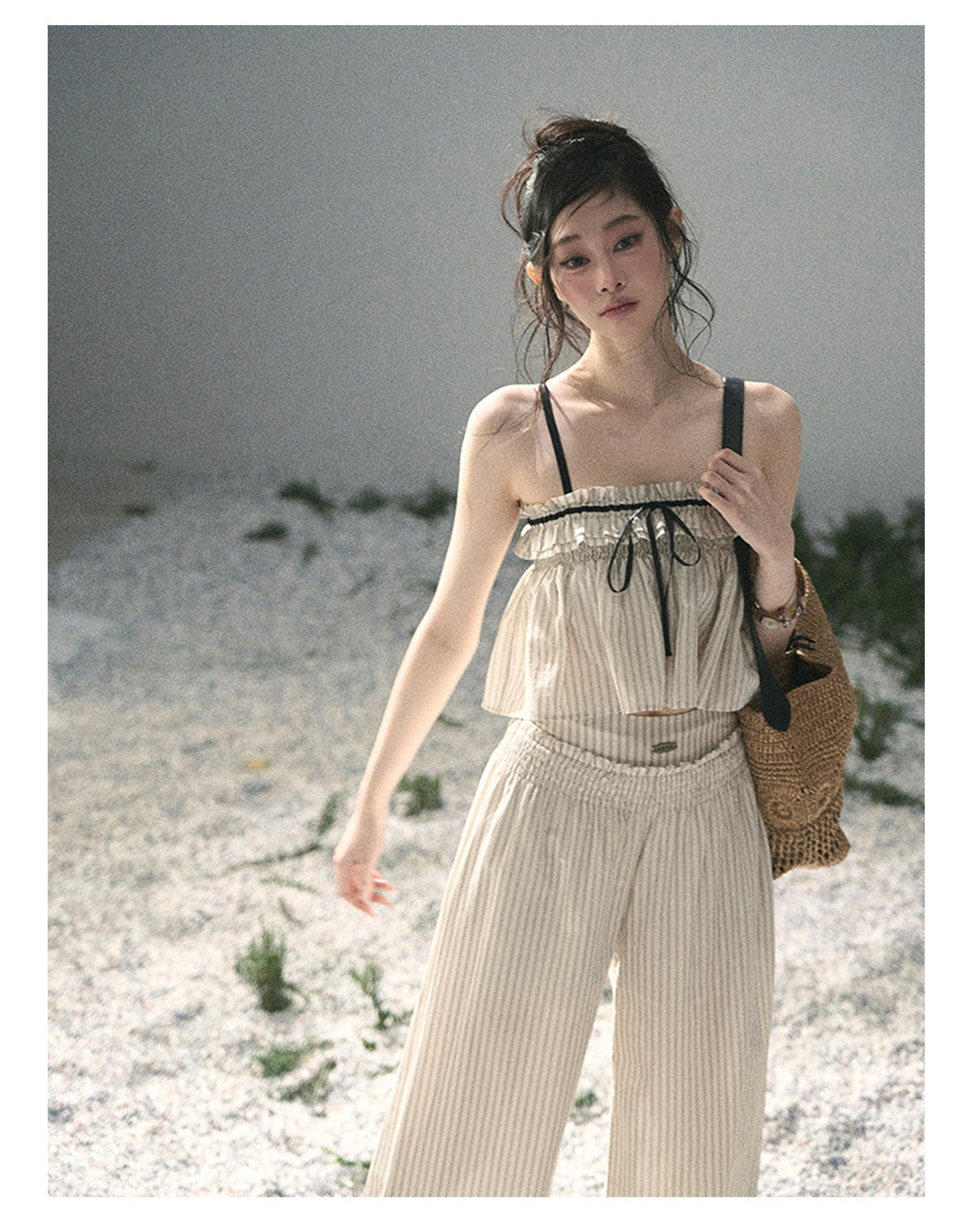ShaoYeYan Aomalm Early Summer Weaves a Light Dream Korean Striped Set