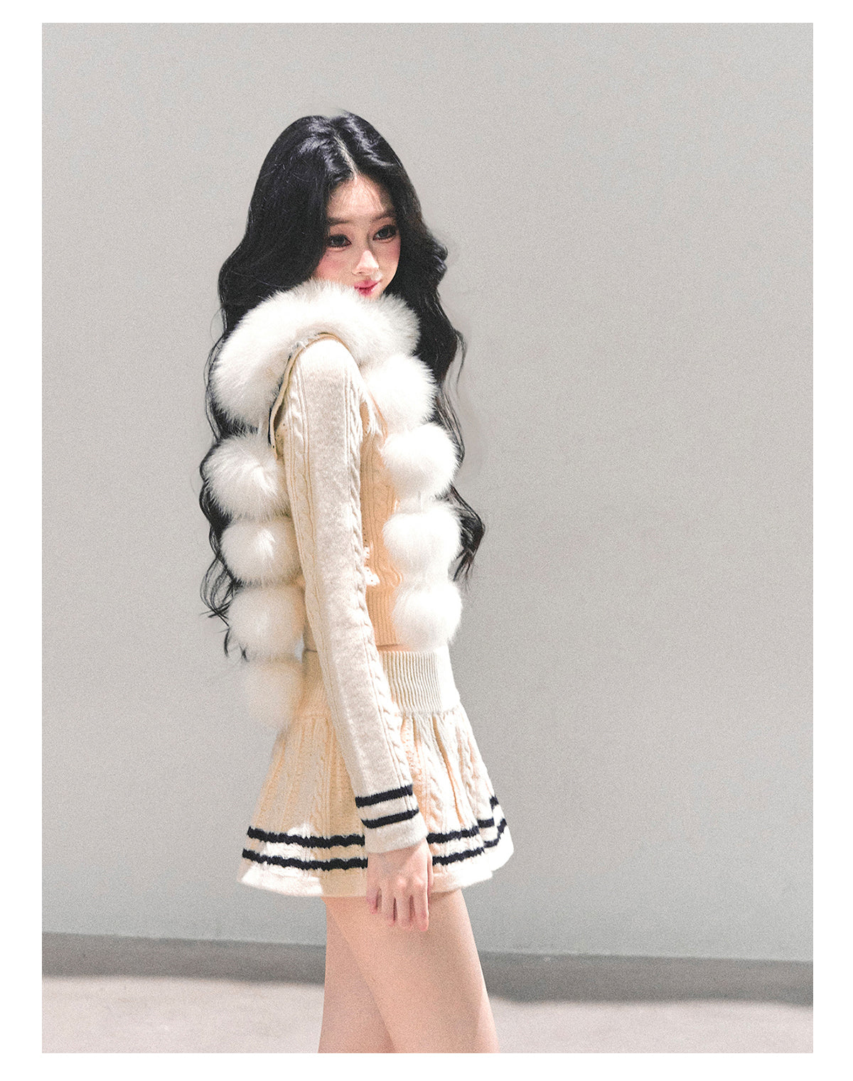 ShaoYeYan Evening Wind Whisper French Knit Set