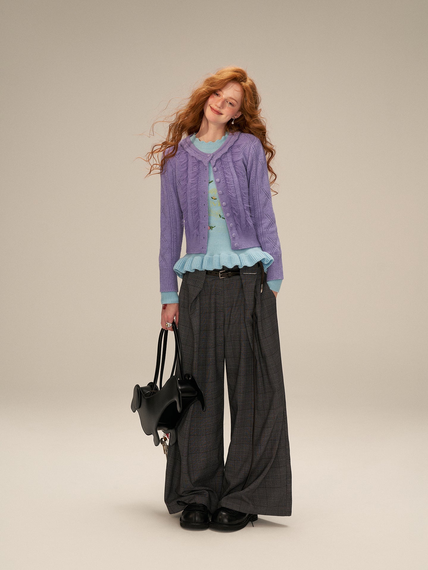 MAMC Floral Embroidery Print Base Layer Sweater