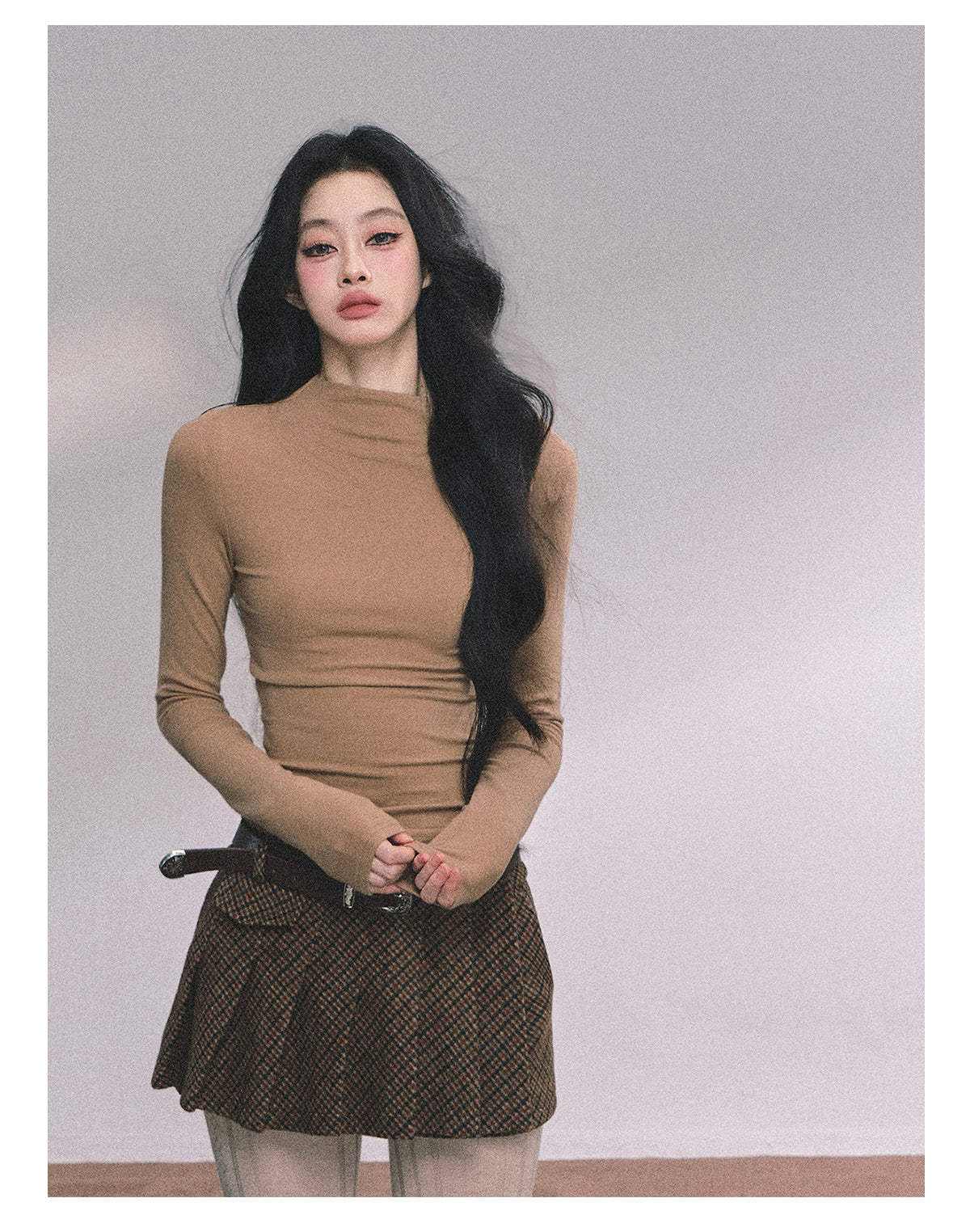 ShaoYeYan Late Autumn Sycamore Korean Style Loose High-Neck Sweater & Shawl