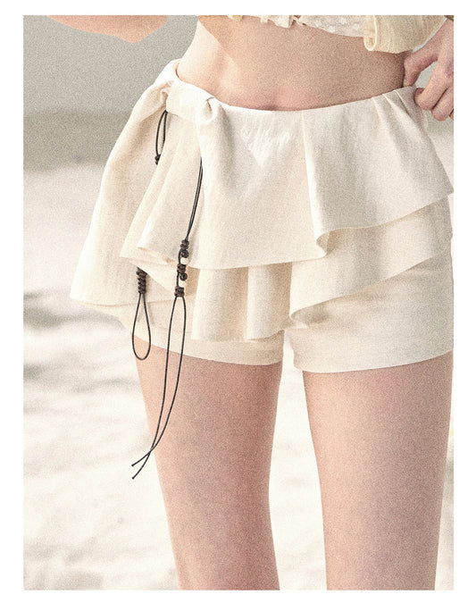 ShaoYeYan Aomalm Layered Ruffles French Skort