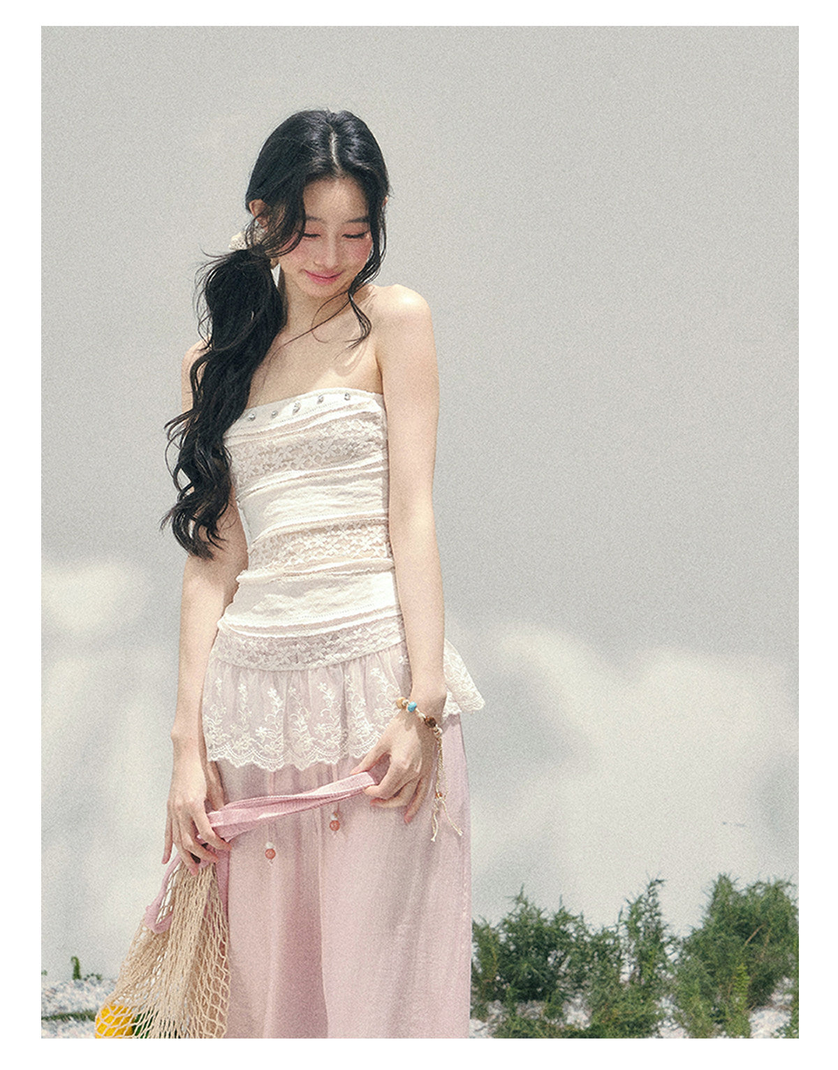 ShaoYeYan Aomalm Misty Muse Sheer Lace Bustier Top