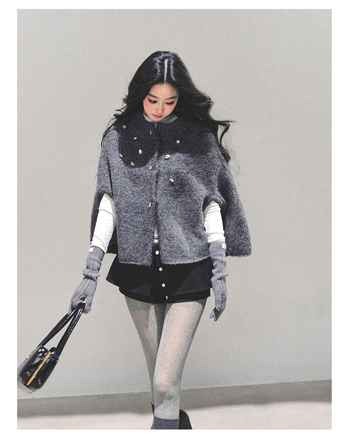 ShaoYeYan Wilderness Monologue French Knit Cape