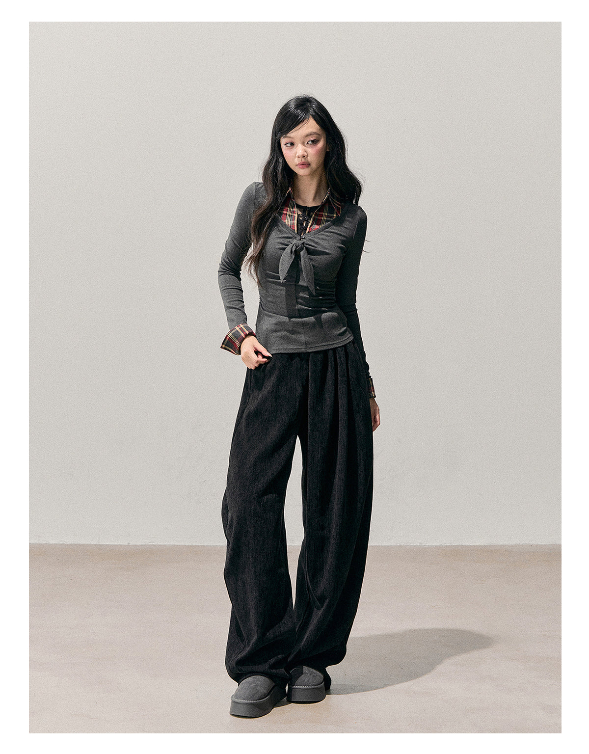 ShaoYeYan Aomalm Firework-Colored Her Fake Three-Layer Knit Top