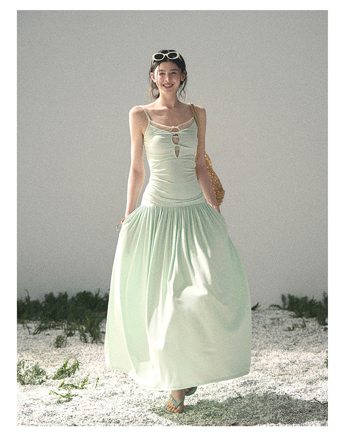 ShaoYeYan Aomalm Mint's Dry Down Salted Elegant Two-Piece Set