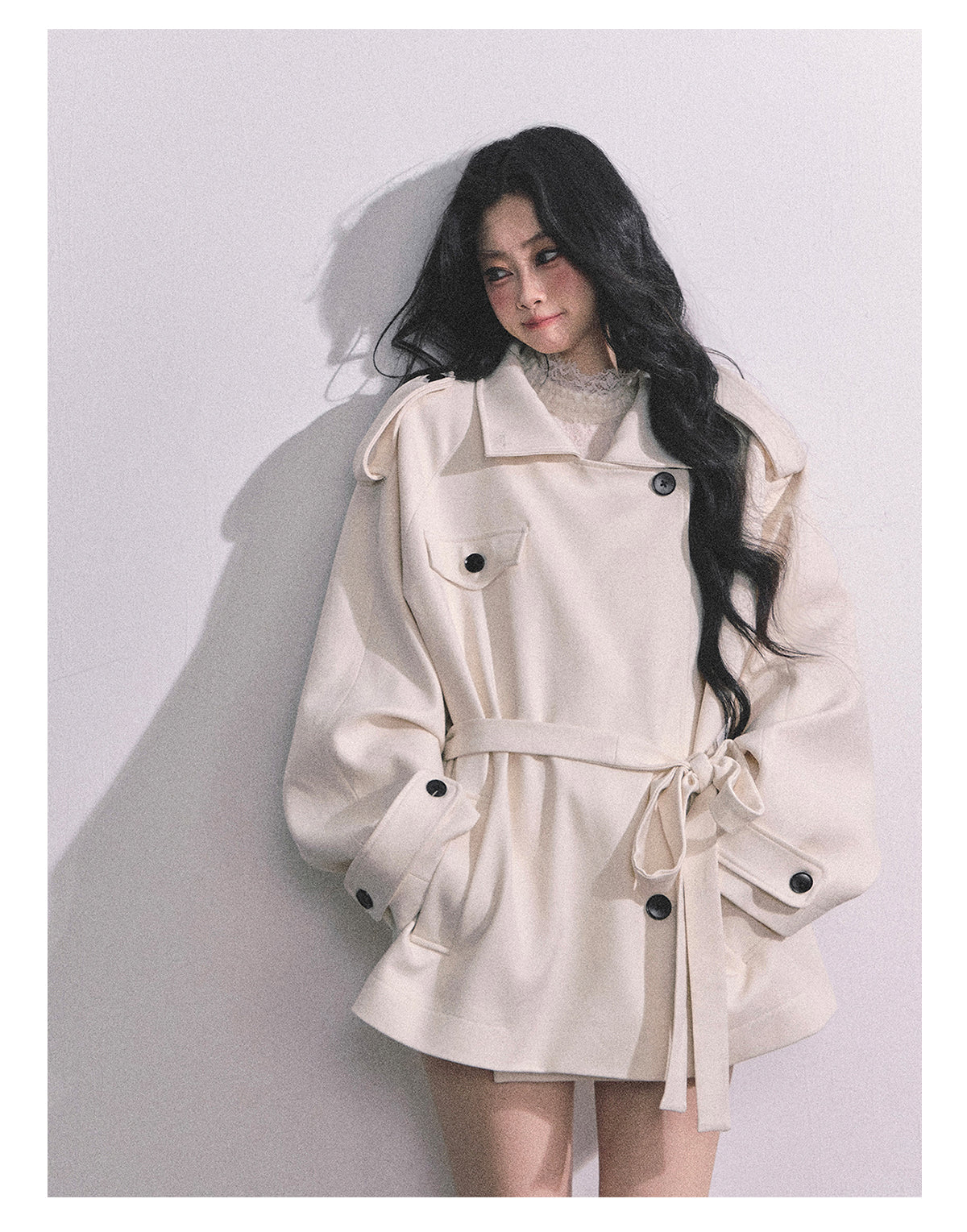 ShaoYeYan Shanghai Socialite British Style Loose Tweed Coat