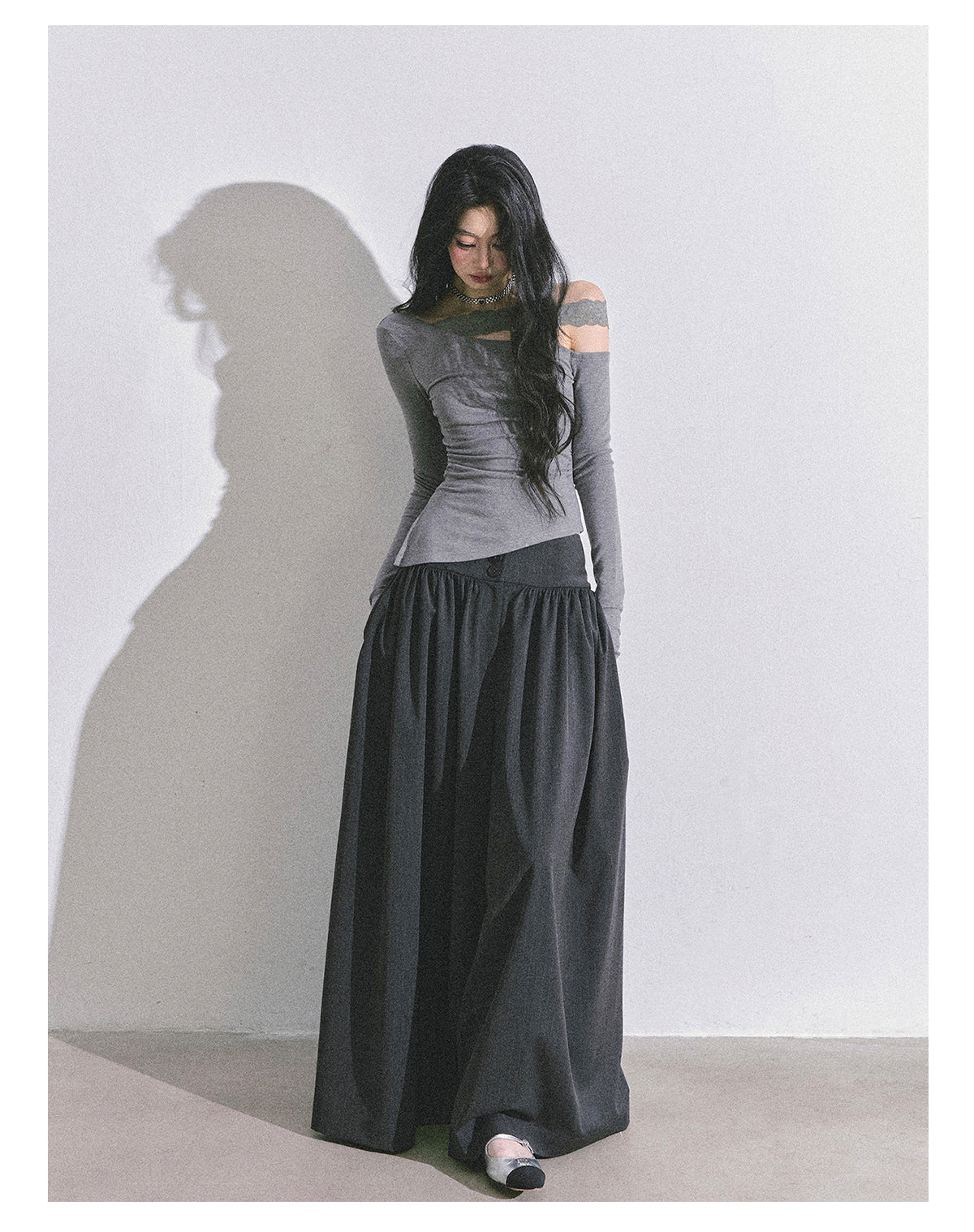 ShaoYeYan Rosa Street Loose Fit Wide-Leg Trousers