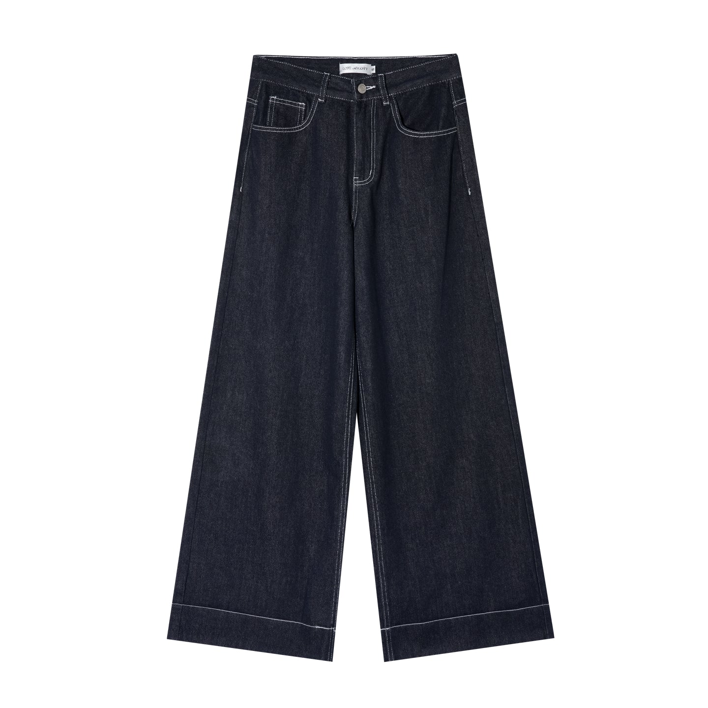 AsGony American Retro Hong Kong Style Plaid Denim Set