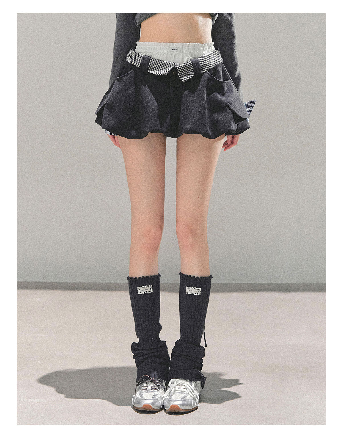 ShaoYeYan Snow Trails American Plaid Skirt