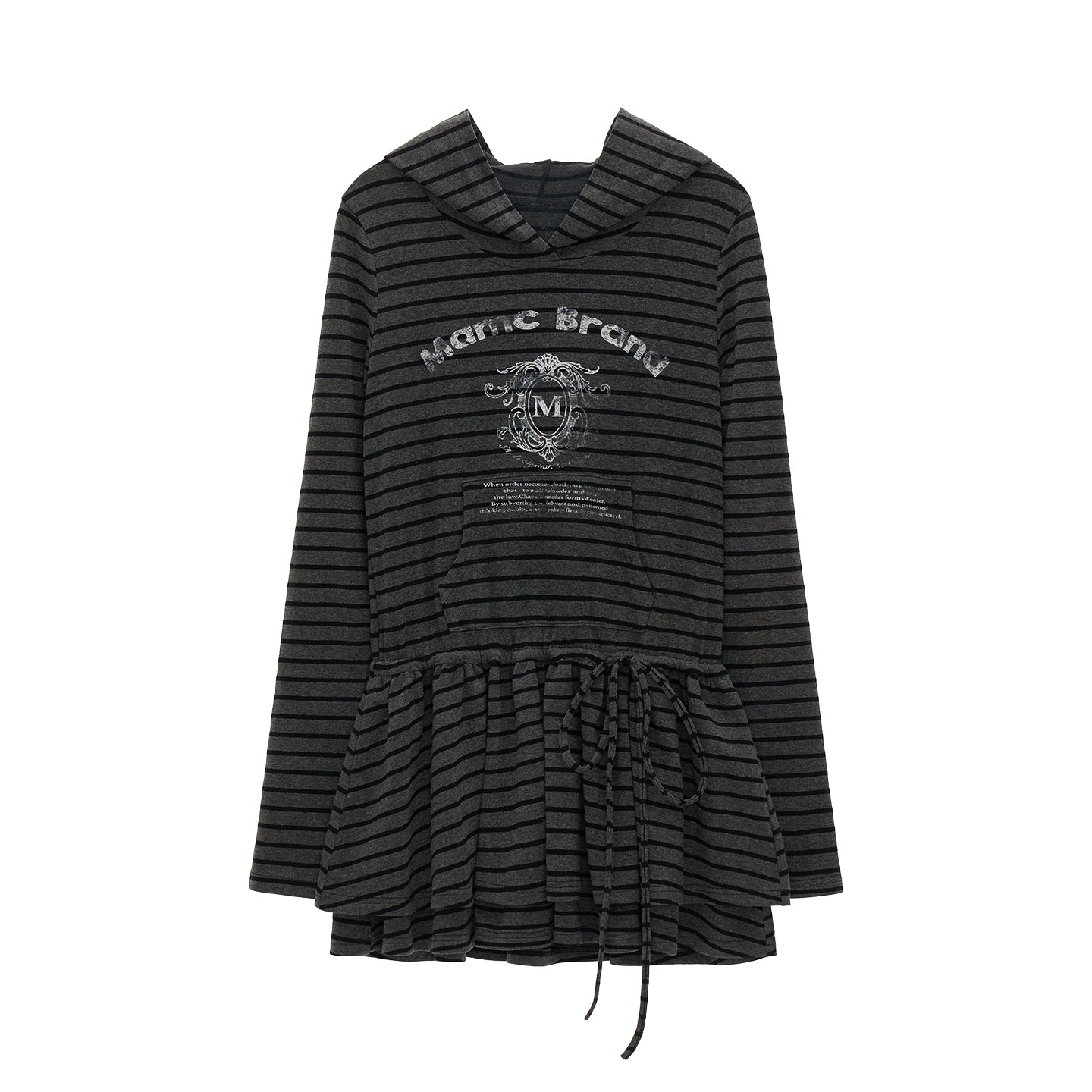 MAMC Hooded Striped Slip Dress
