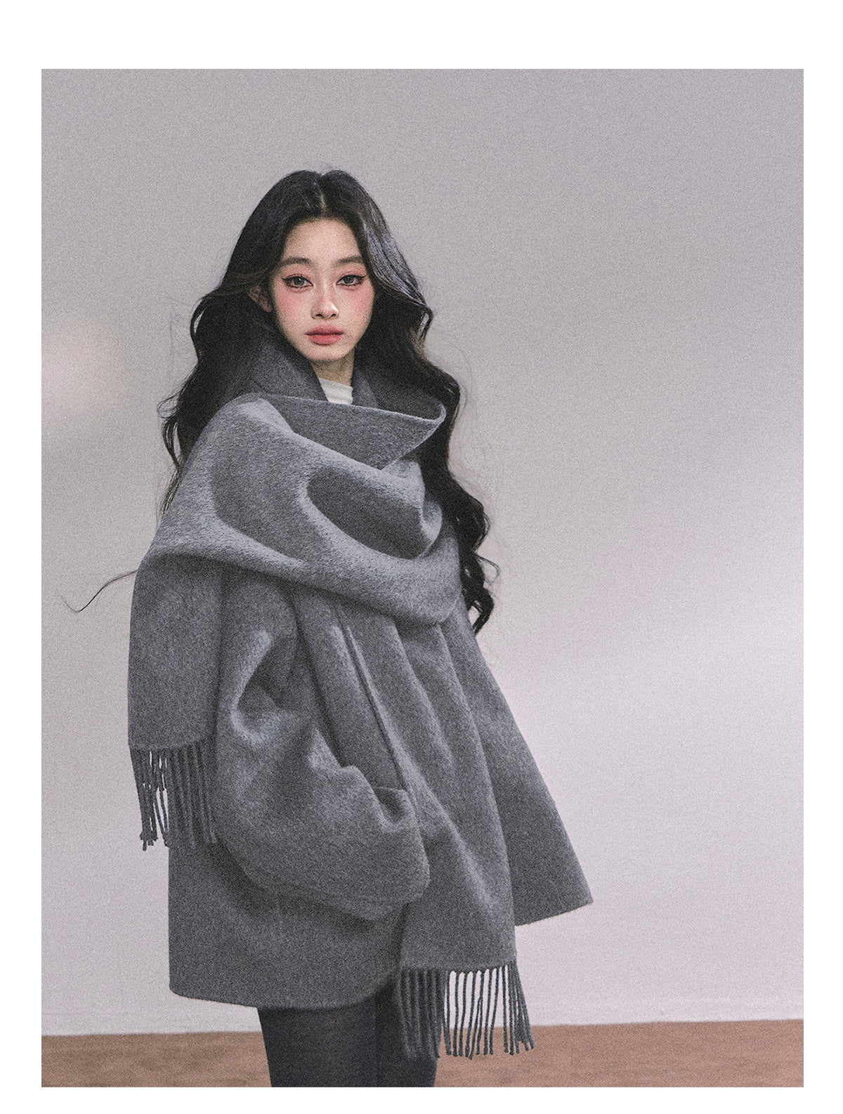 ShaoYeYan British Museum 100% Wool Double-Faced Coat