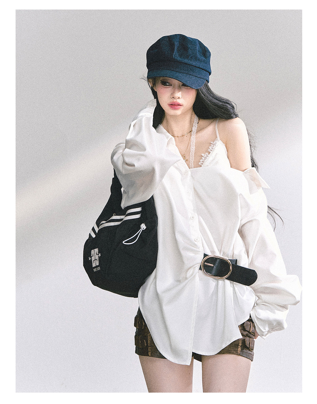 SHAOYEYAN French Off-Shoulder Sun Shirt