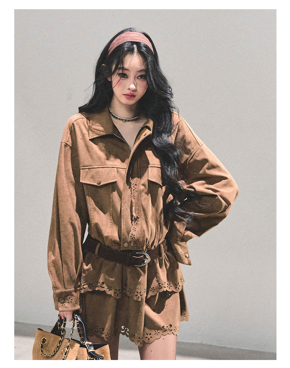 ShaoYeYan Raindrops on Phoenix Tree Fake Two-Layer Dress