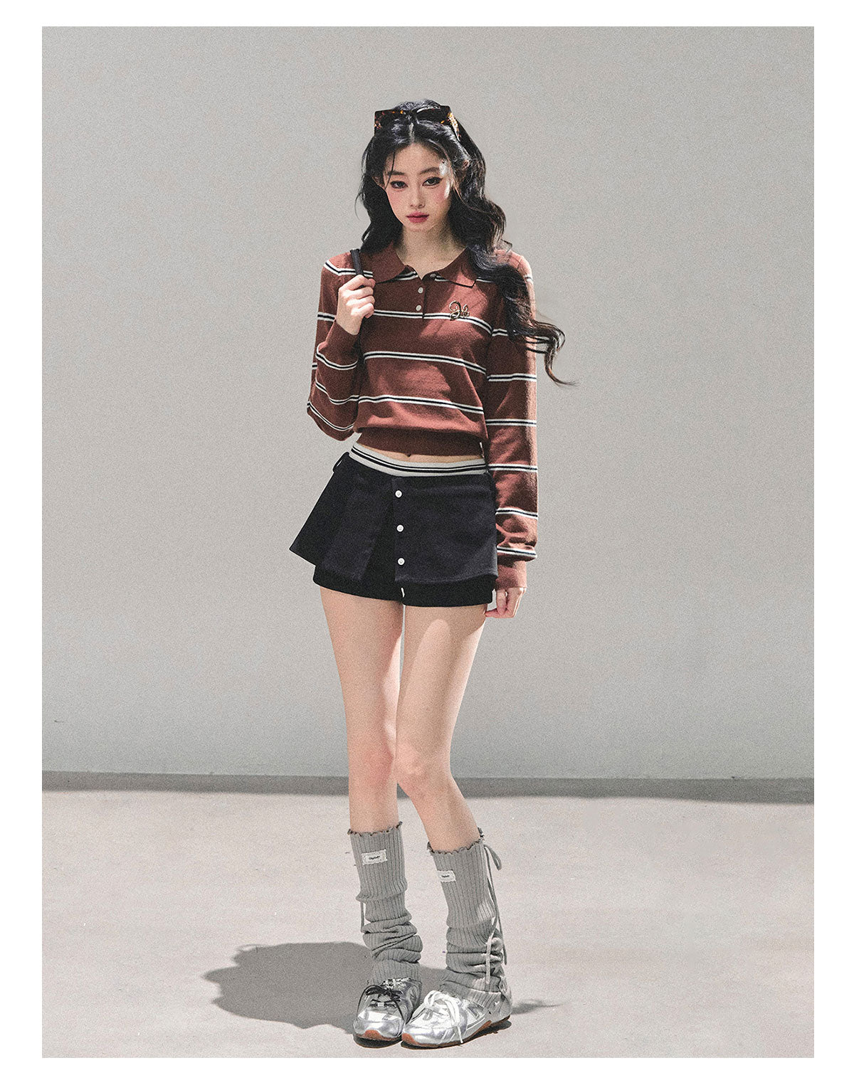 ShaoYeYan Between Reality American Polo Knit Shirt