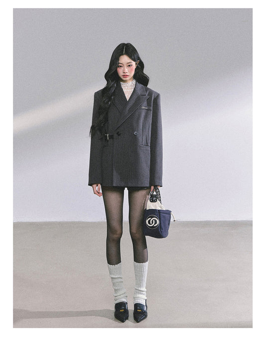 ShaoYeYan Miu-Inspired French Hepburn Style Loose Fit Blazer