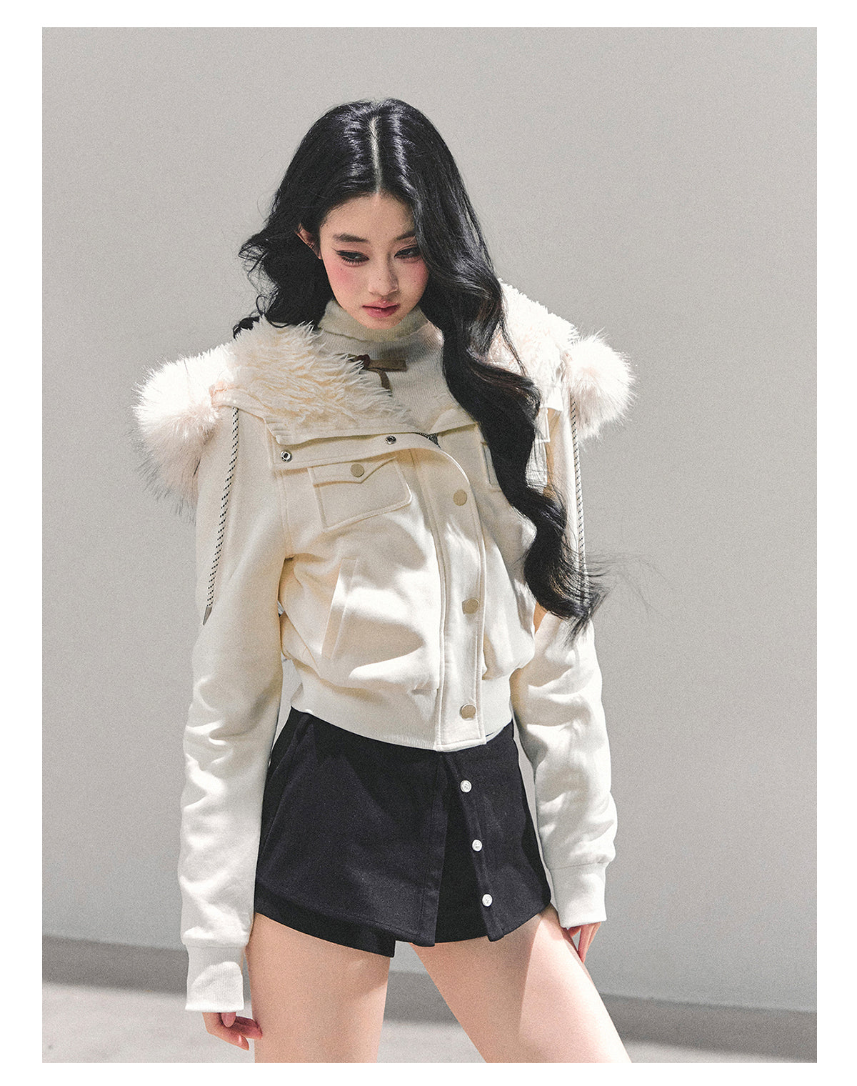 ShaoYeYan Snowflake Embrace Winter Hooded Jacket