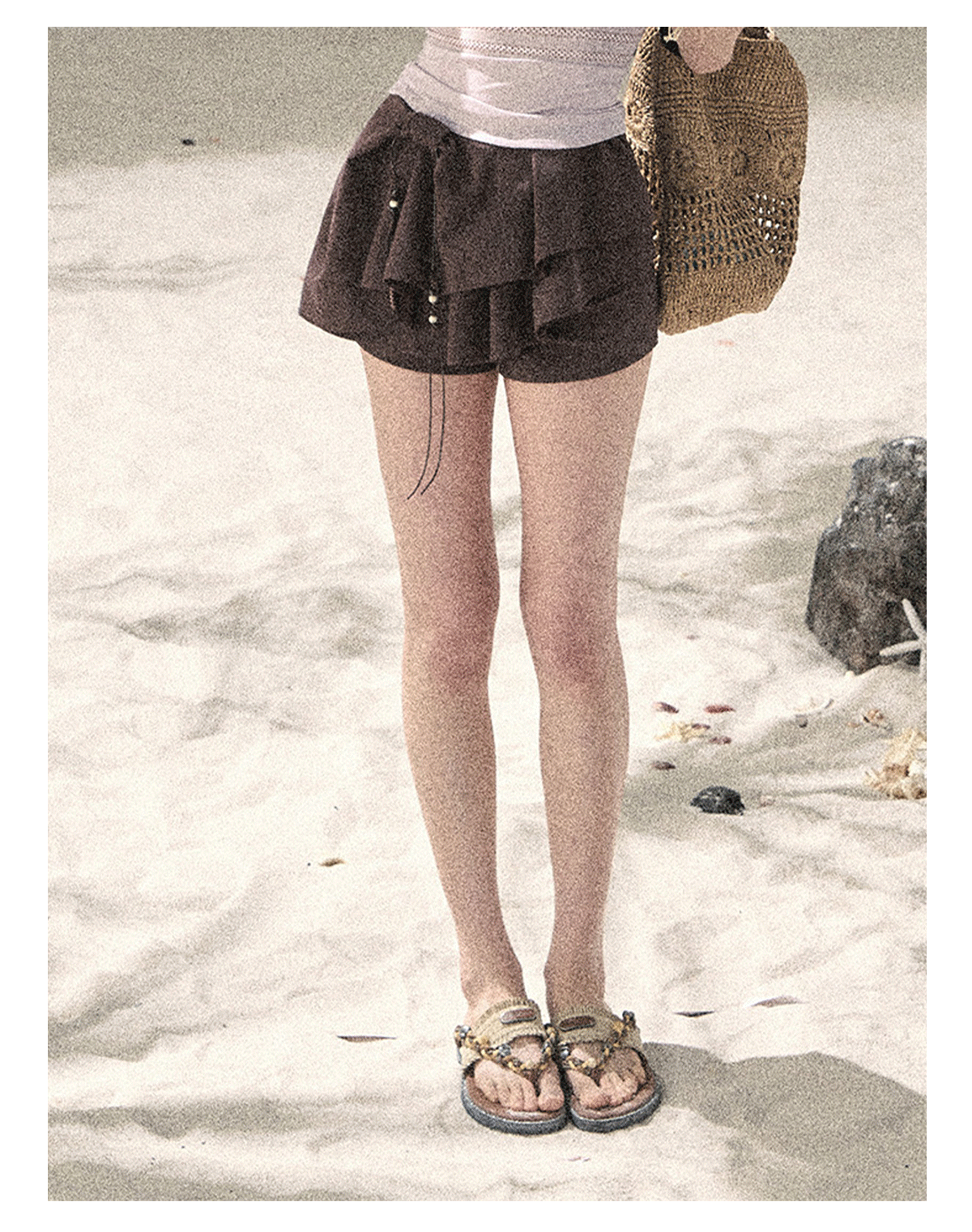 ShaoYeYan Aomalm Layered Ruffles French Skort