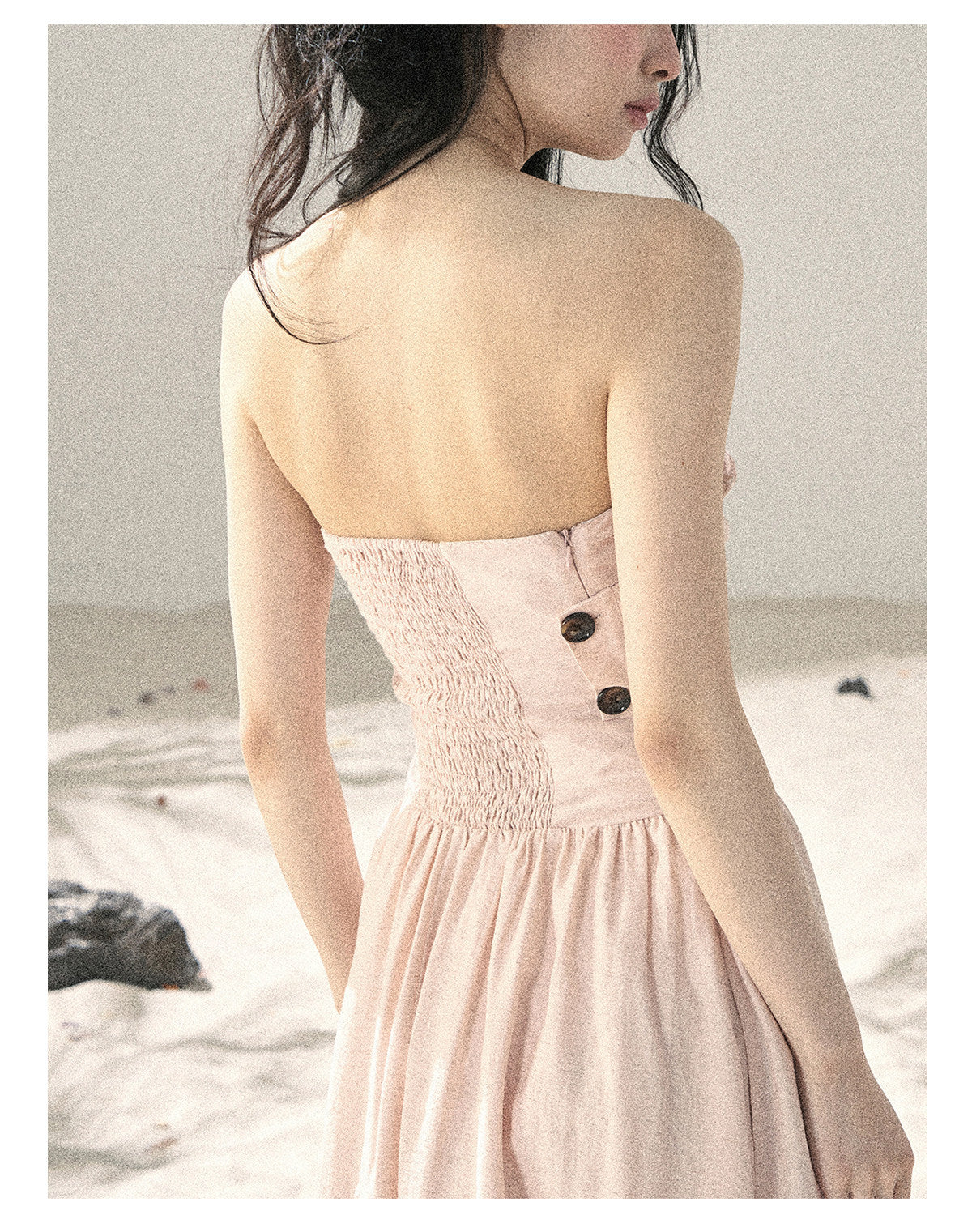 ShaoYeYan Aomalm Tipsy Clouds French Sweet Bustier Dress