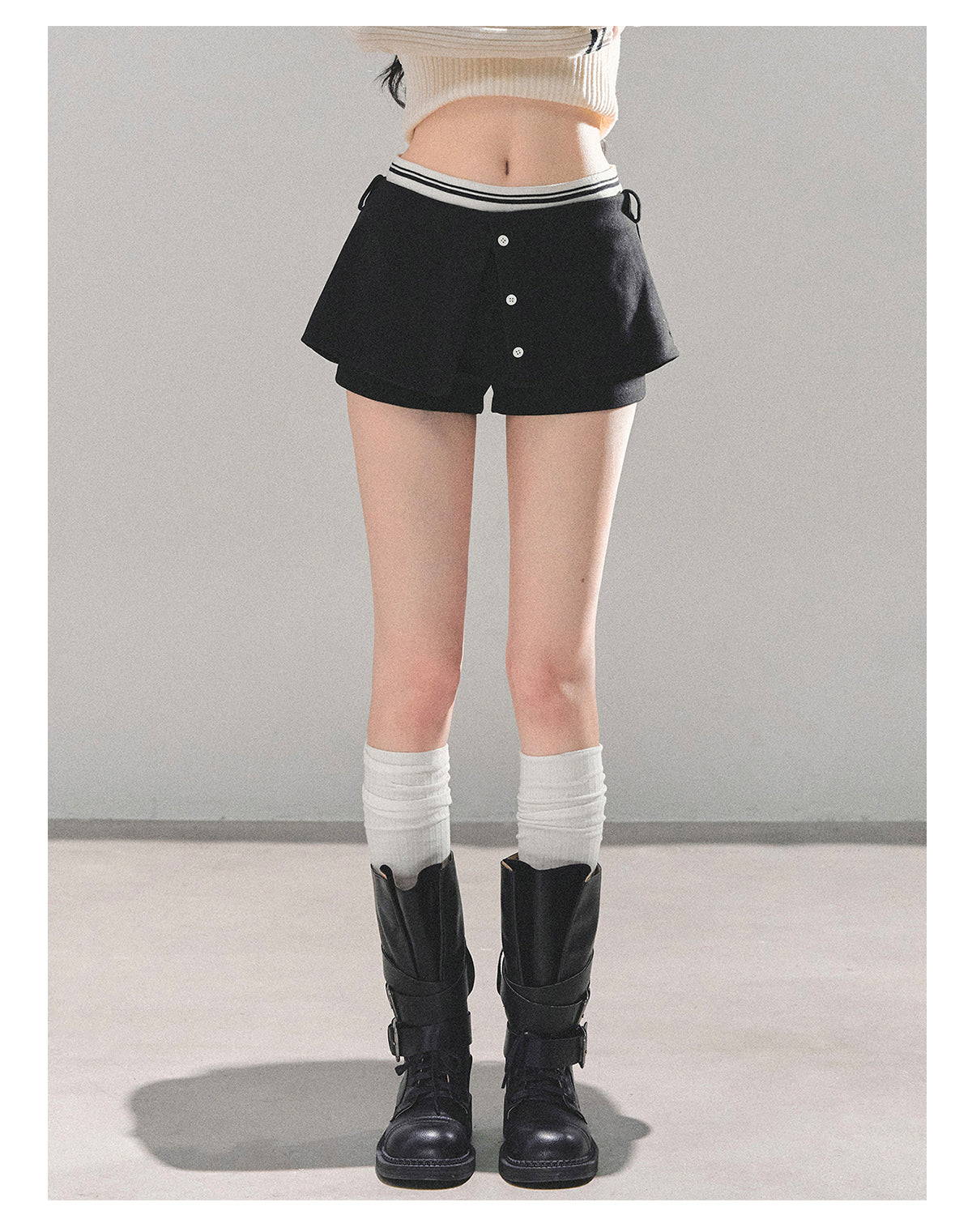 ShaoYeYan Korean Girl Vibe A-Line Skirt Pants