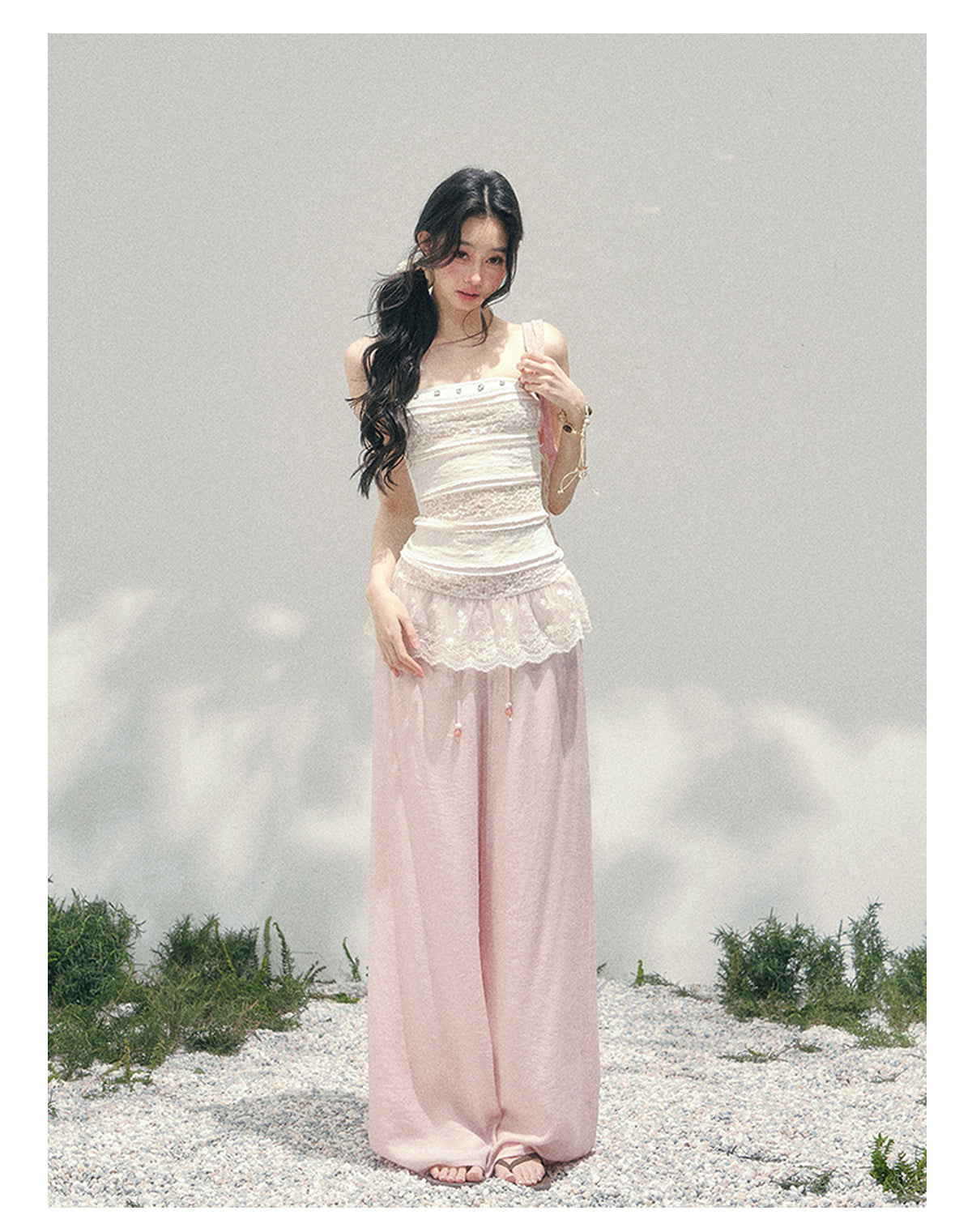 ShaoYeYan Aomalm Misty Muse Sheer Lace Bustier Top