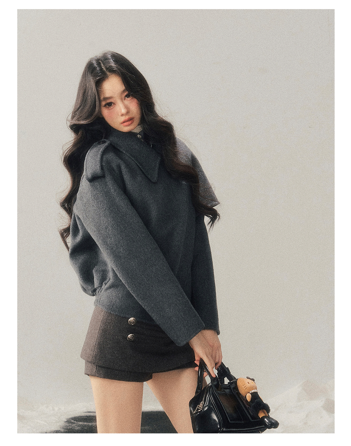 ShaoYeYan Aomalm She Hears The Snow Melt British Wool Coat