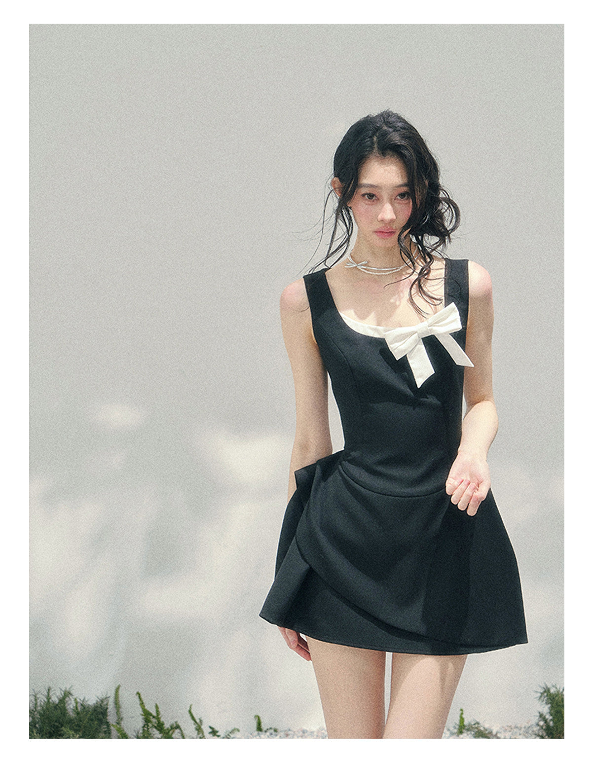 ShaoYeYan Aomalm Her Sweetness Sinks Fake Two-Layer French Dress
