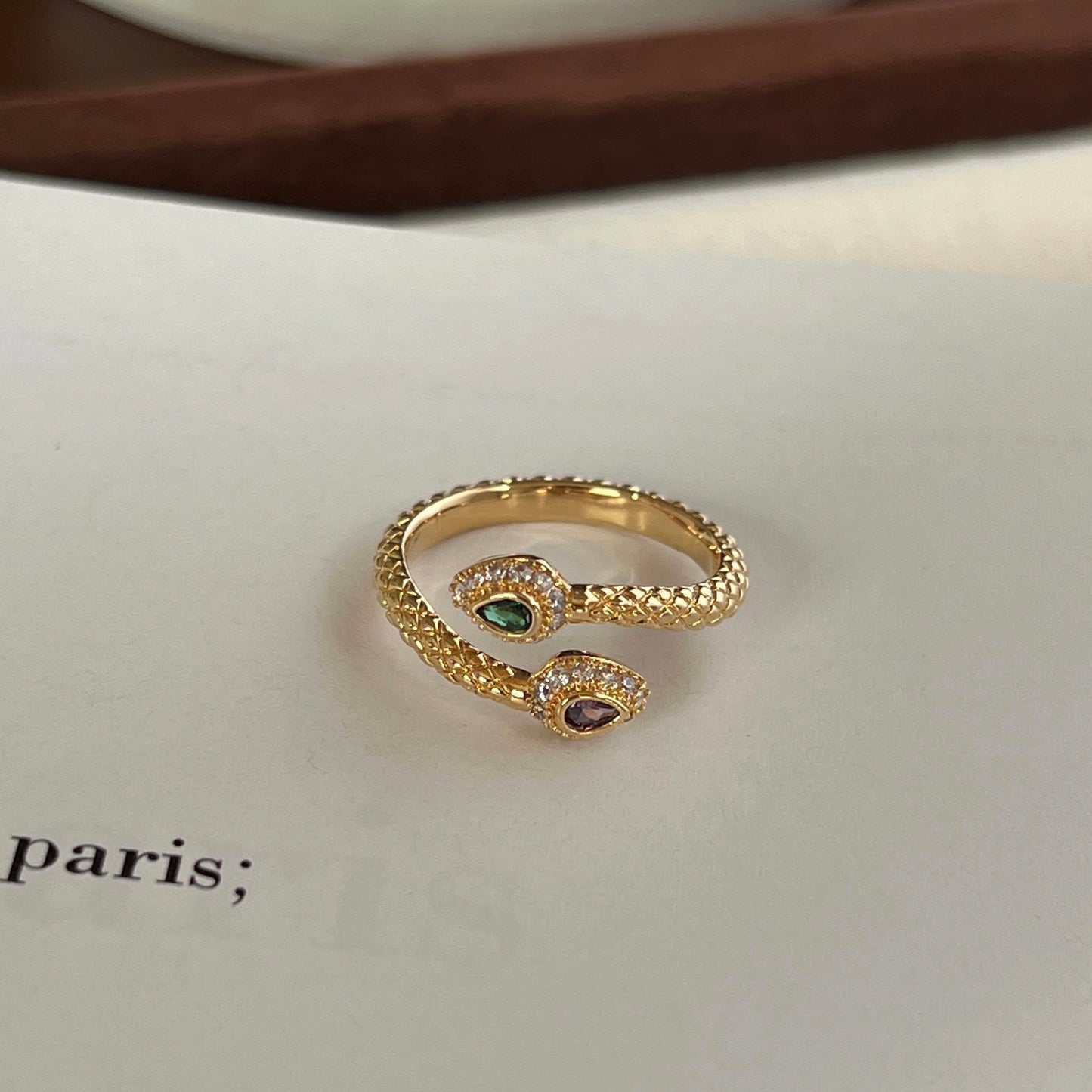 VIGVOG Zodiac Snake Ring