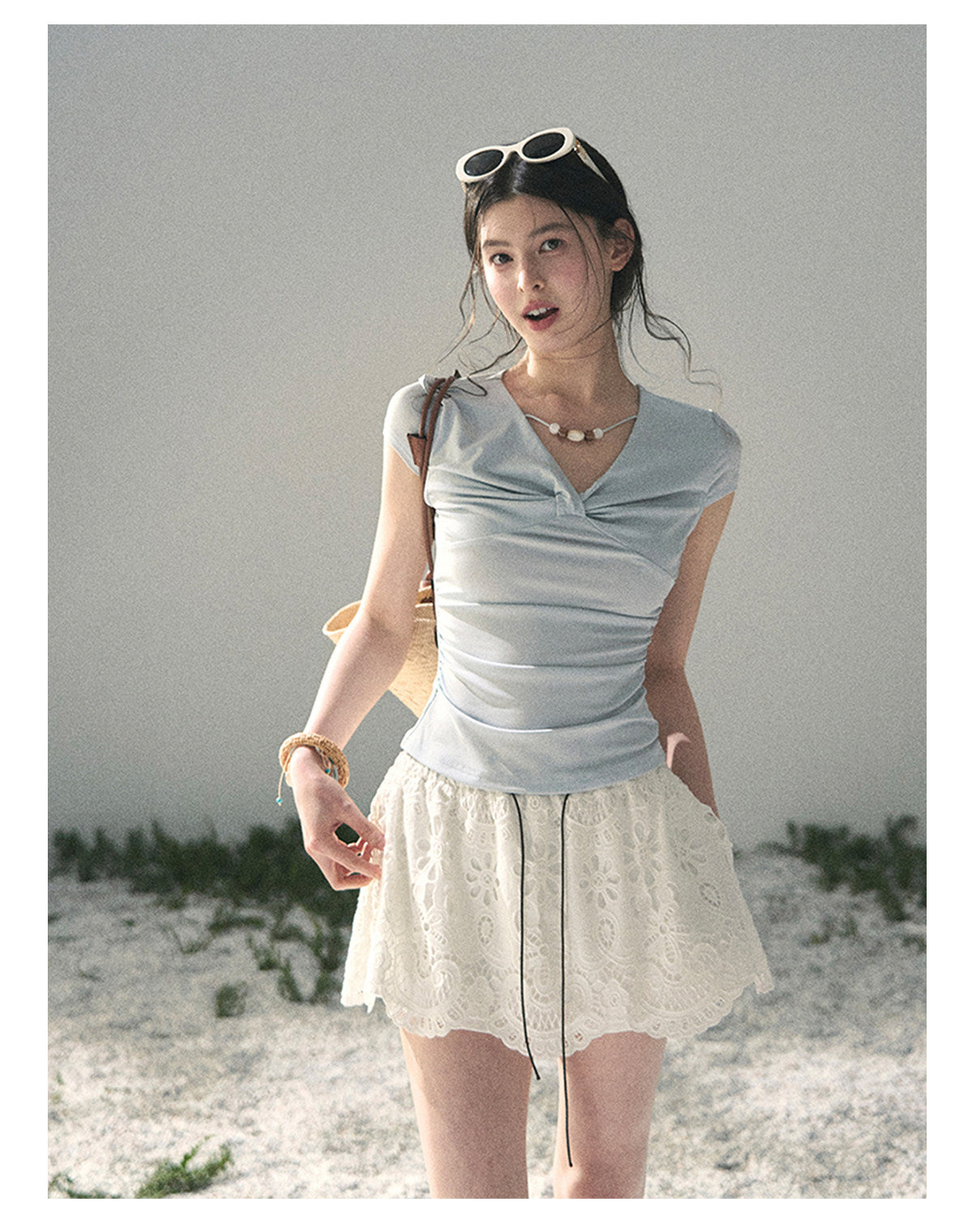 ShaoYeYan Aomalm Drunk in Your Embrace French Floral Hollow Skirt