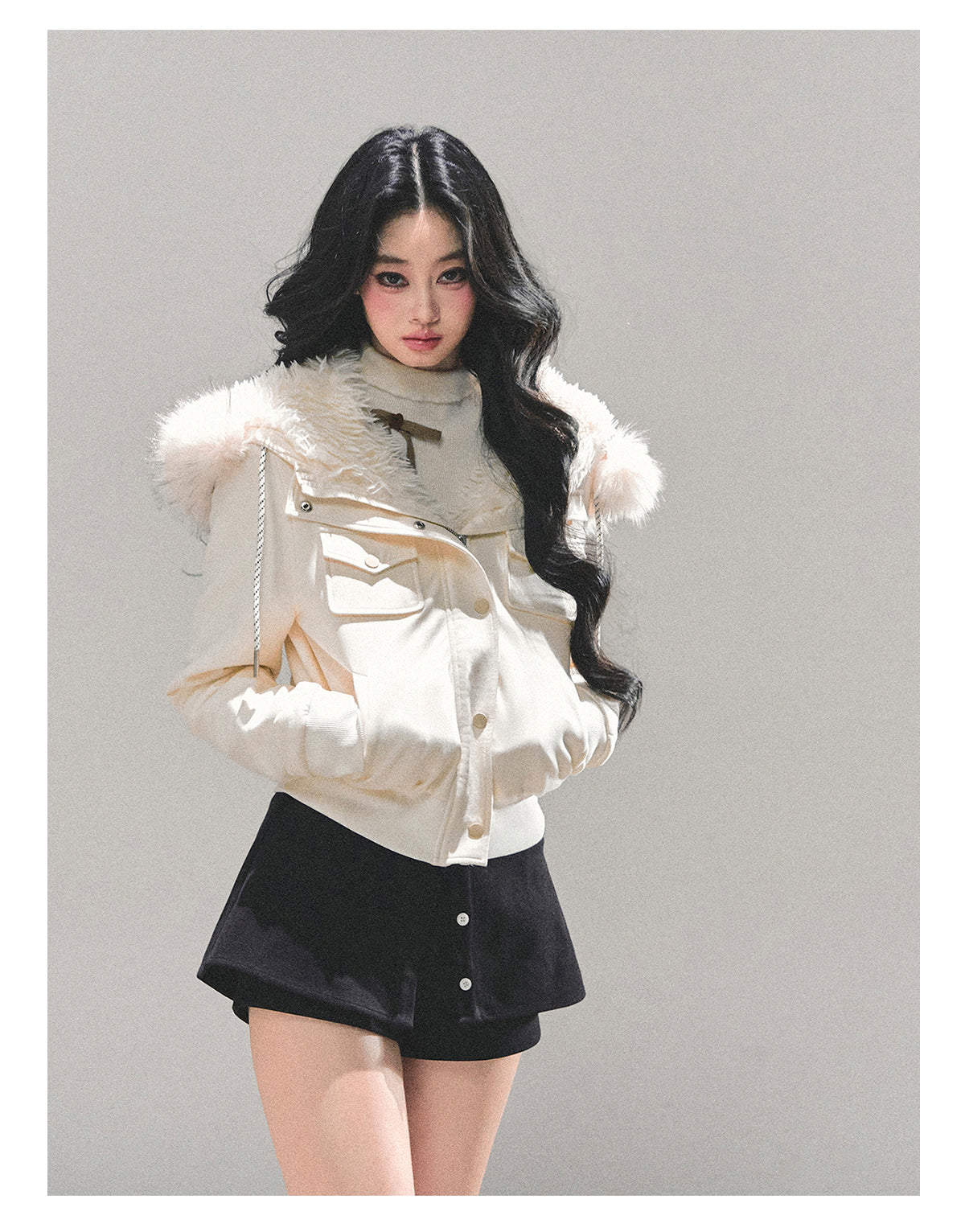 ShaoYeYan Snowflake Embrace Winter Hooded Jacket