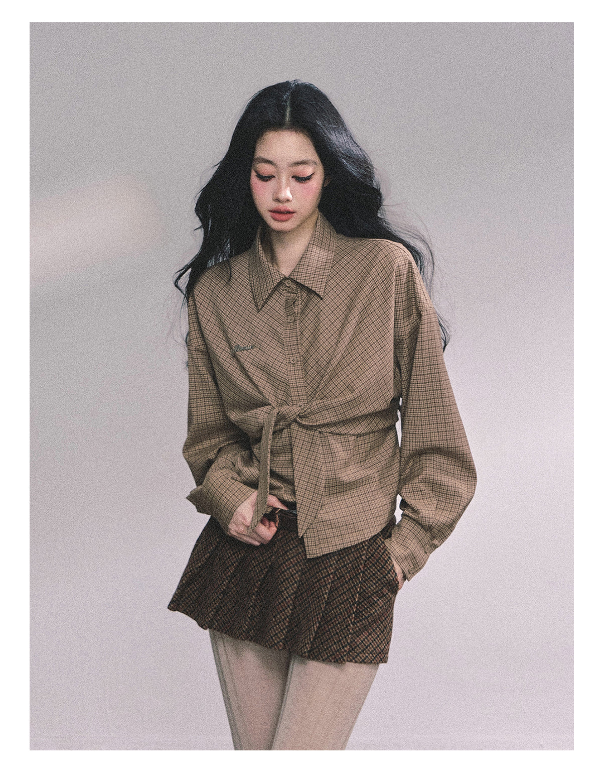 ShaoYeYan Maillard Special American Loose Fit Plaid Shirt