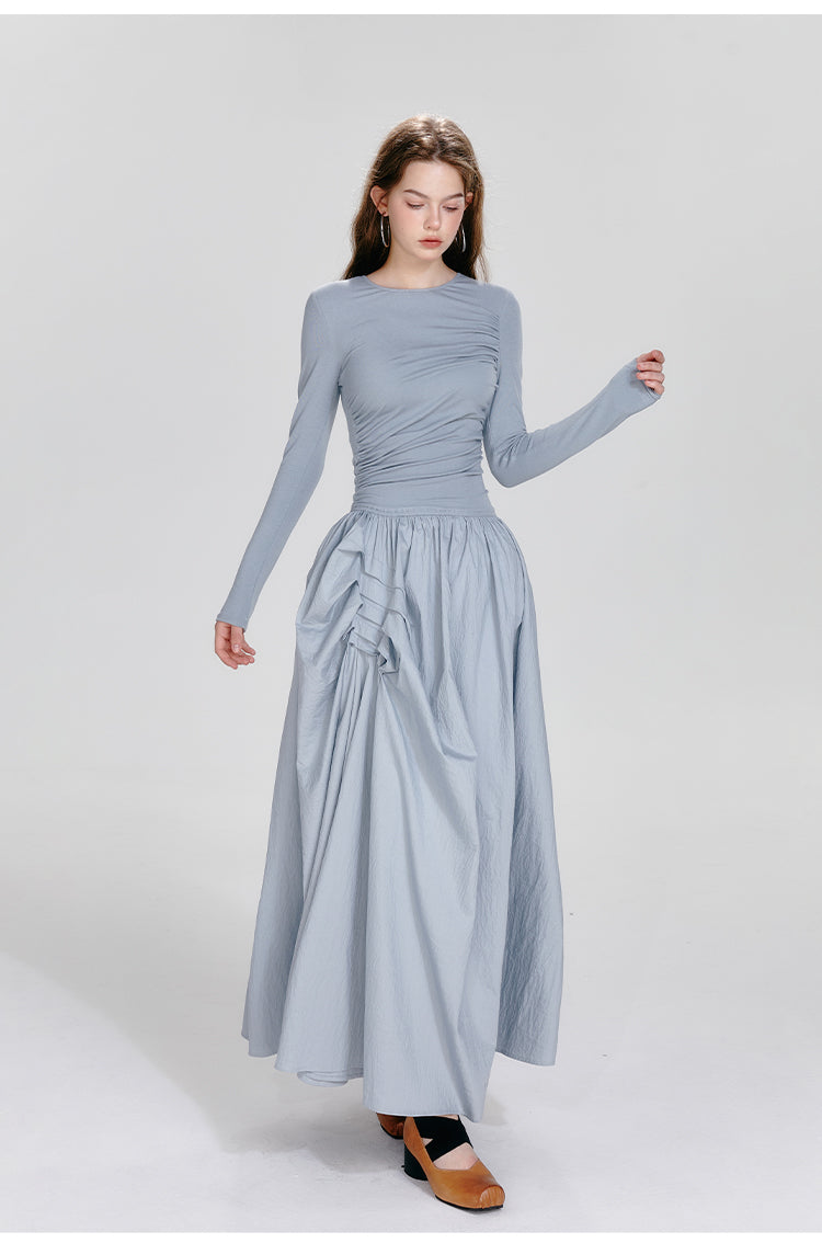 BOHOL BLING "Ballet Noir" Asymmetrical Ruffle Dress