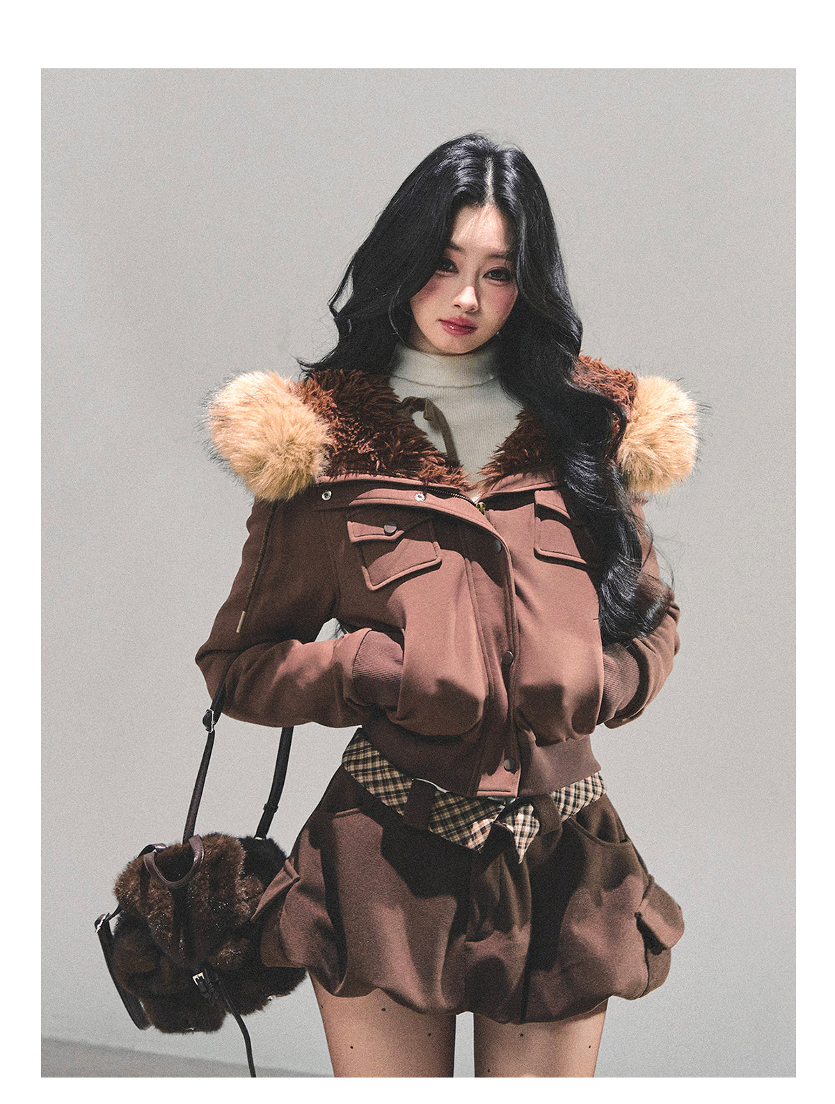 ShaoYeYan Snowflake Embrace Winter Hooded Jacket