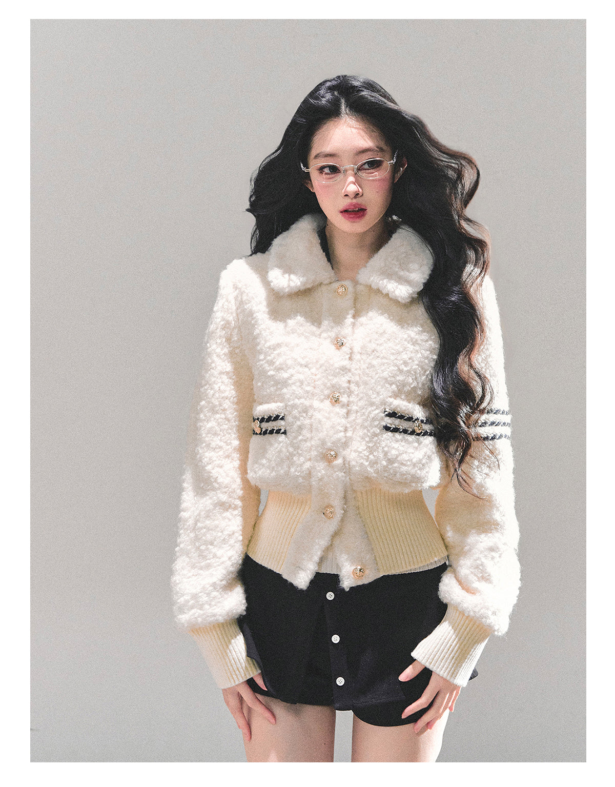 ShaoYeYan Let Her Descend Lamb Fur Jacket