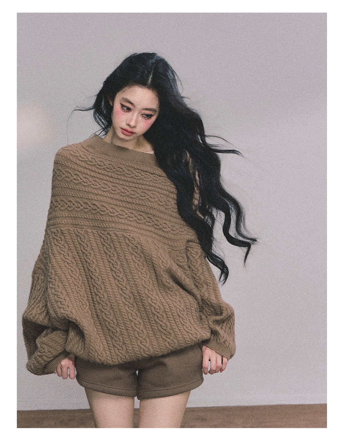 ShaoYeYan Norwegian Exchange Student Premium American Knit Cable Sweater