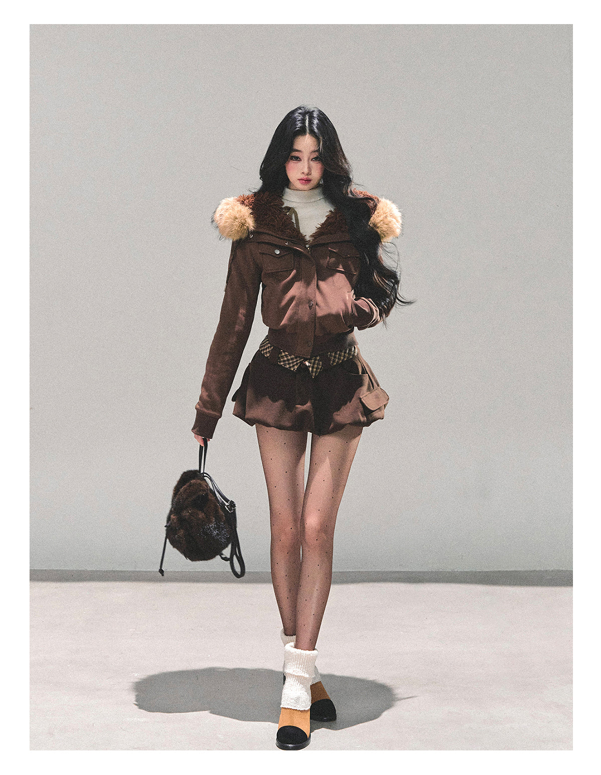 ShaoYeYan Snowflake Embrace Winter Hooded Jacket