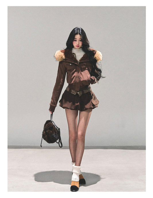 ShaoYeYan Snowflake Embrace Winter Hooded Jacket