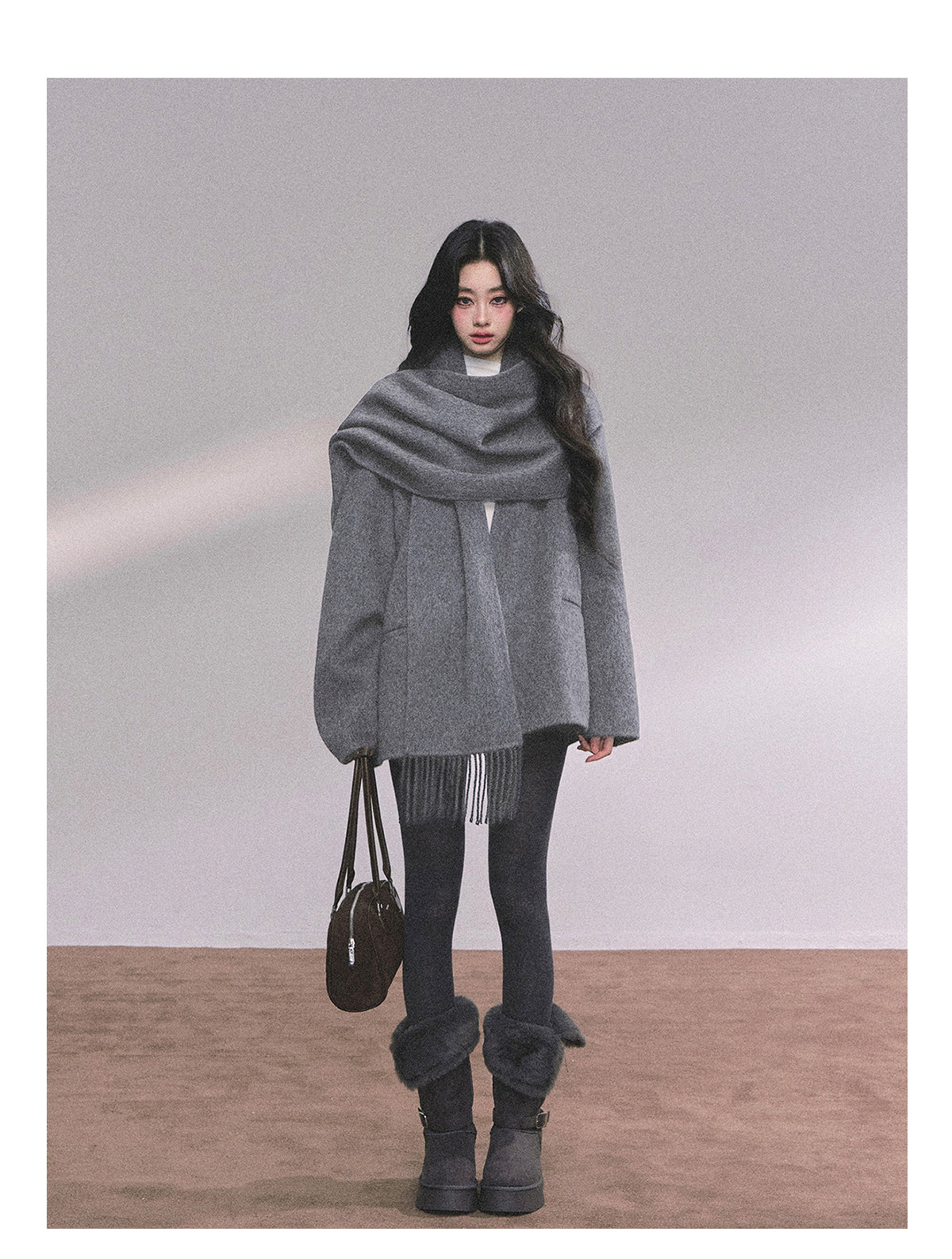 ShaoYeYan British Museum 100% Wool Double-Faced Coat