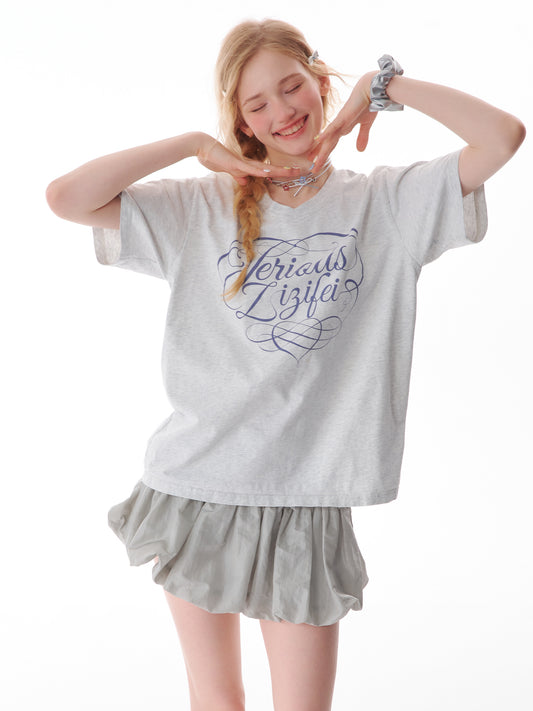 ZiziFei Vintage V-Neck Tee
