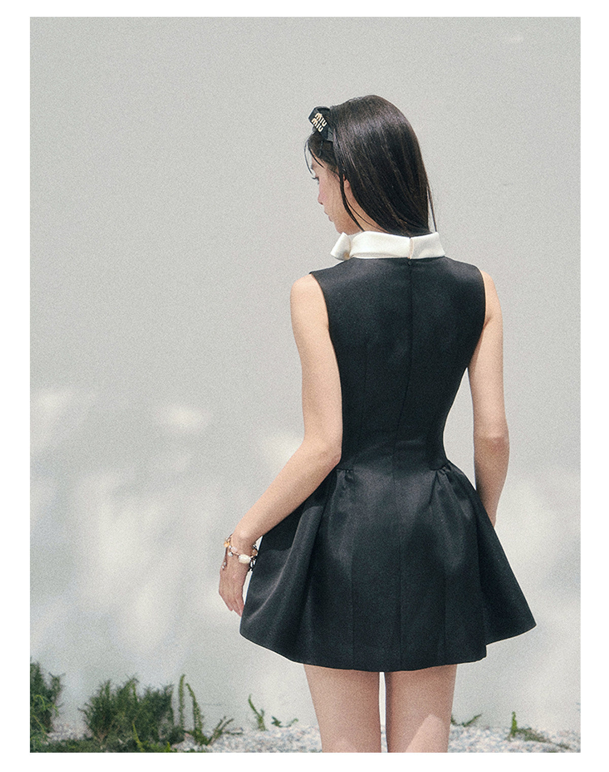 ShaoYeYan Aomalm Satin Knot Luxe Party Dress