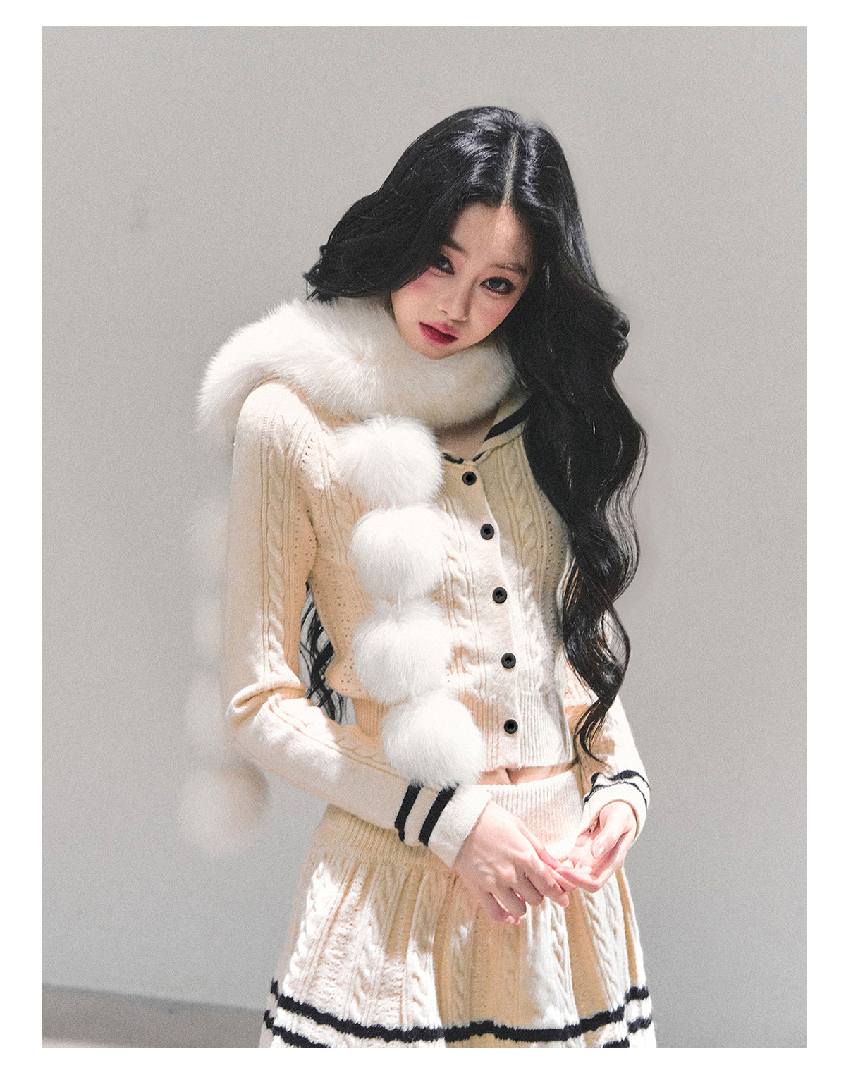 ShaoYeYan Evening Wind Whisper French Knit Set