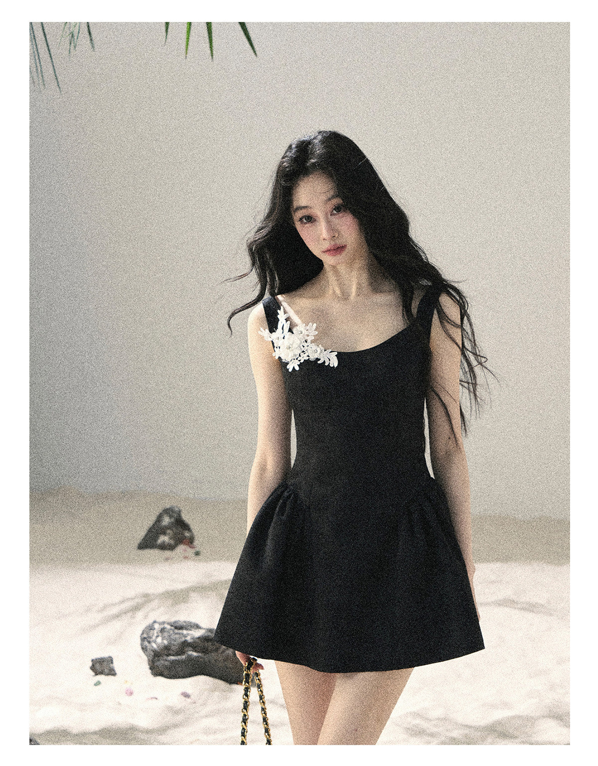 ShaoYeYan Aomalm Wisteria Climbs the Branches French Lace Floral Dress
