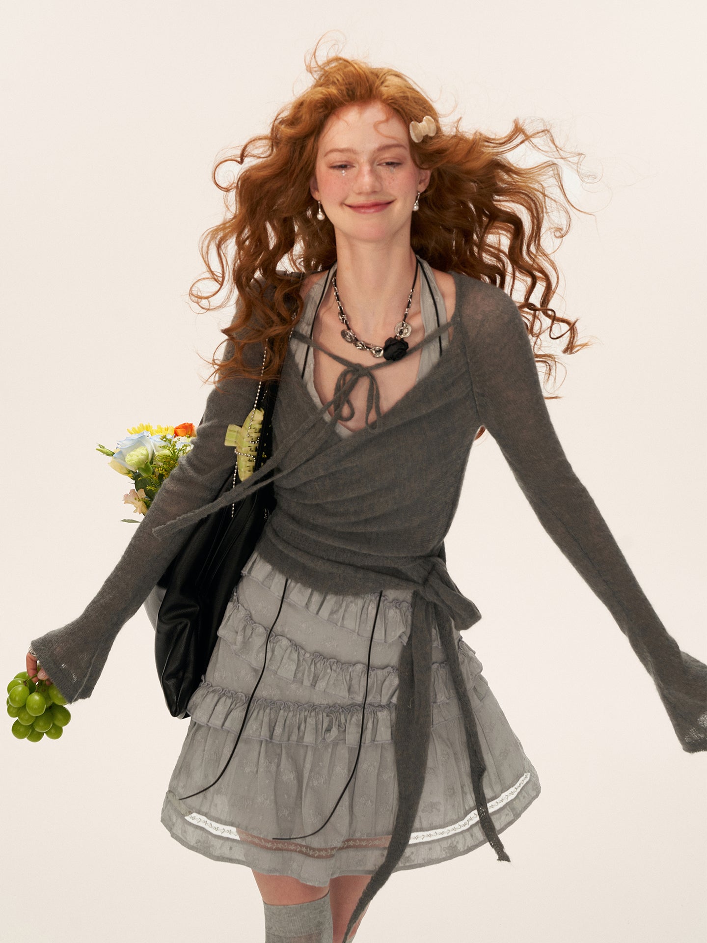 MAMC Lace Trim Layered Slip Dress
