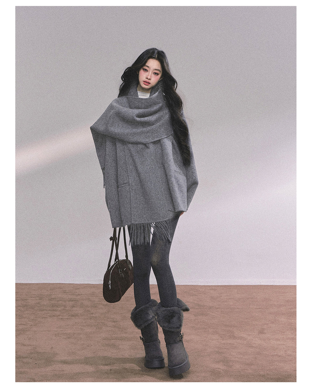 ShaoYeYan British Museum 100% Wool Double-Faced Coat