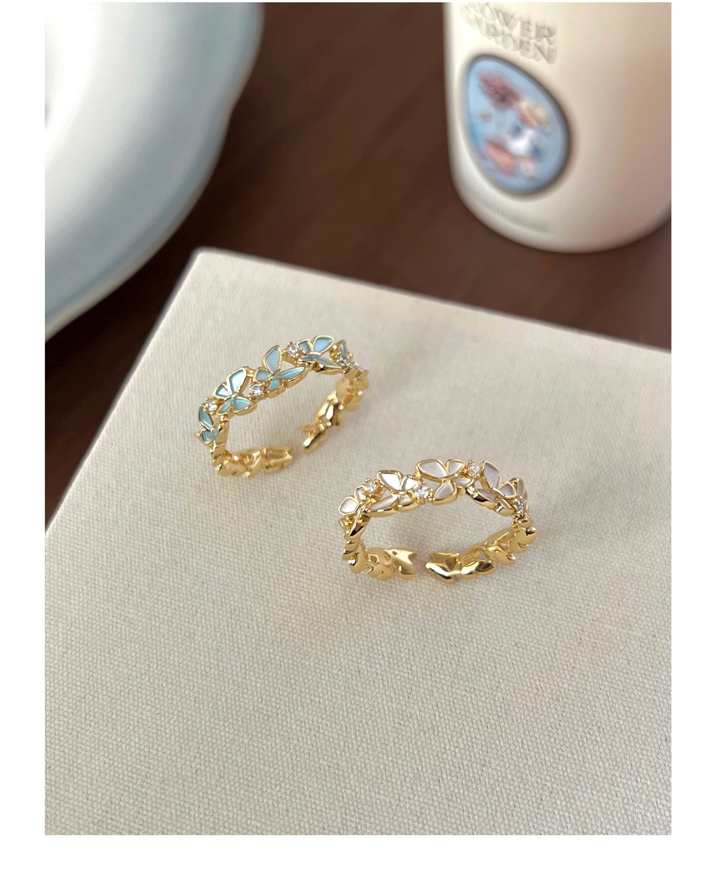VIGVOG 2025 Floral Butterfly Ring Collection