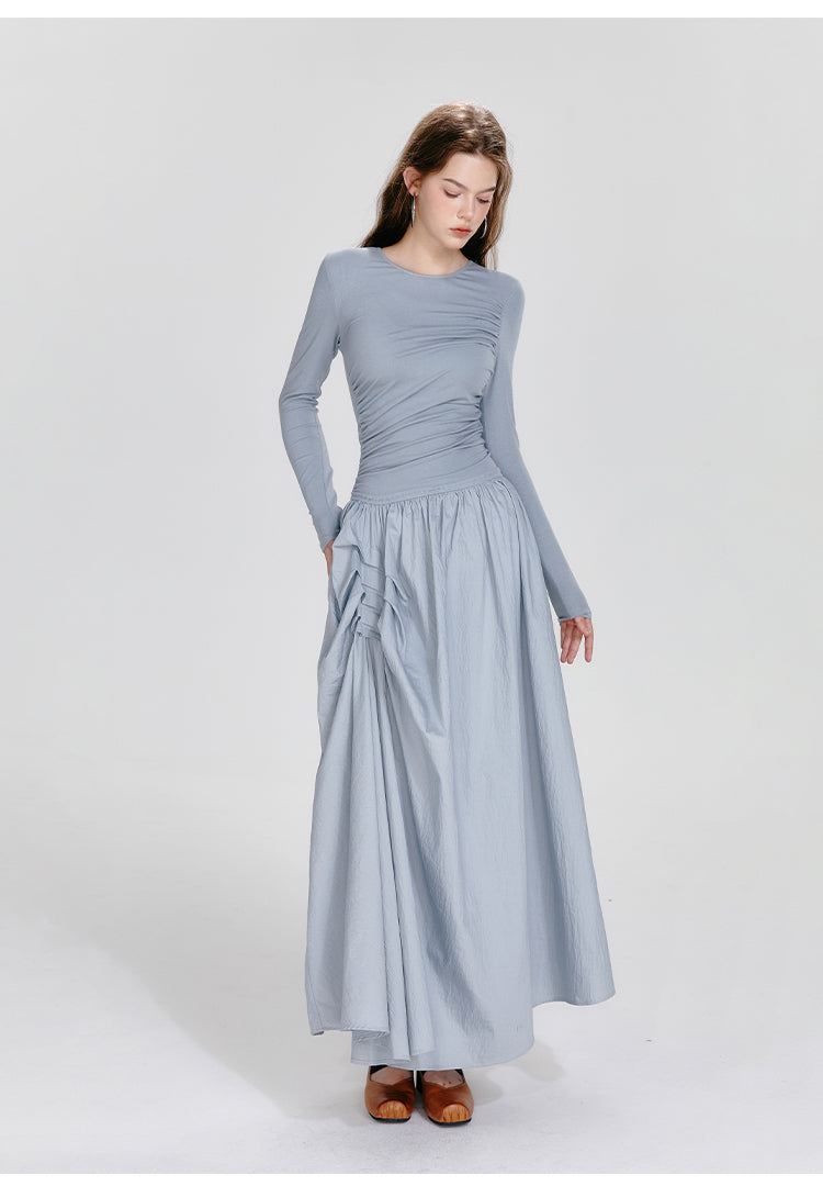 BOHOL BLING "Ballet Noir" Asymmetrical Ruffle Dress