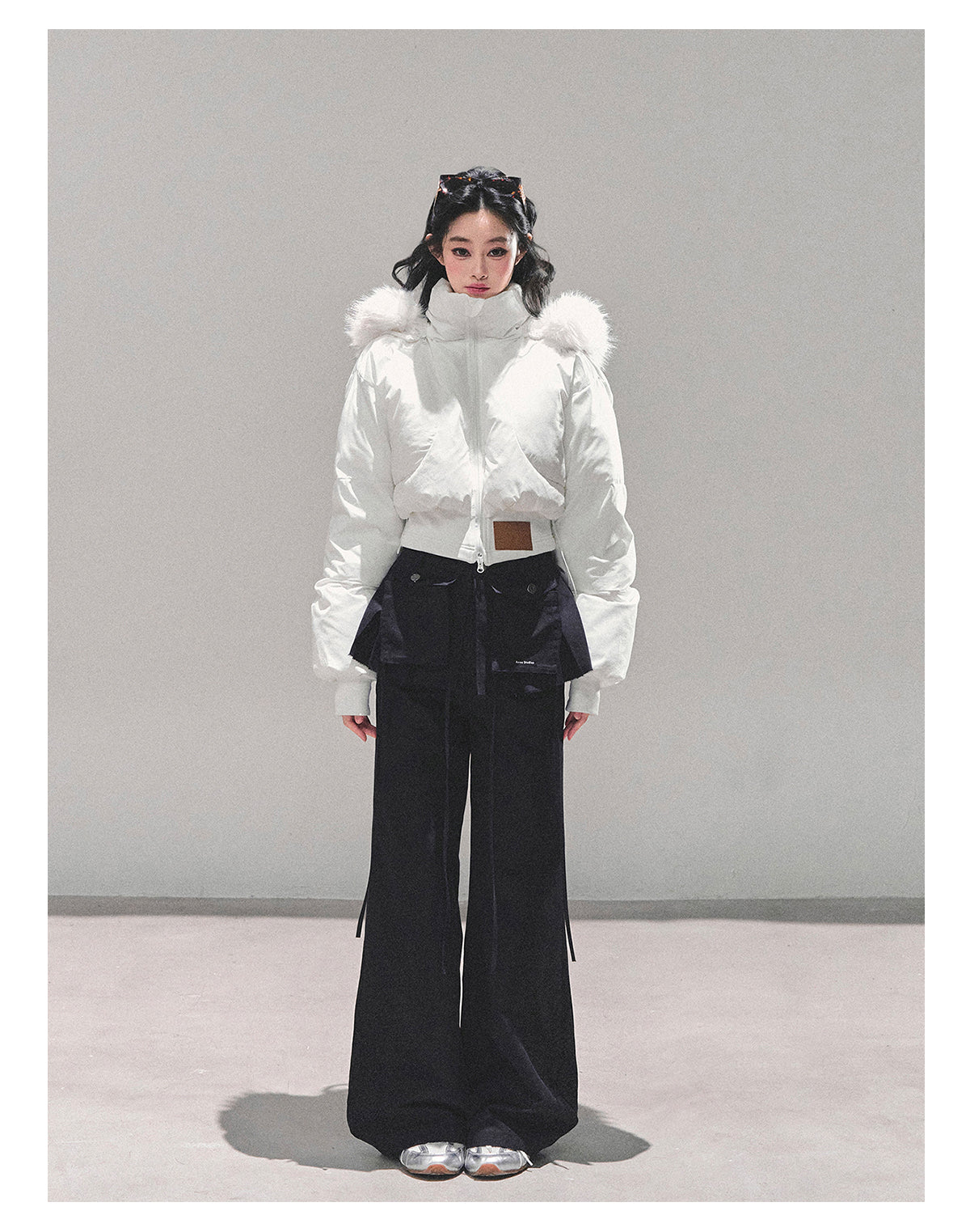 ShaoYeYan Loose Hooded Short Padded Jacket