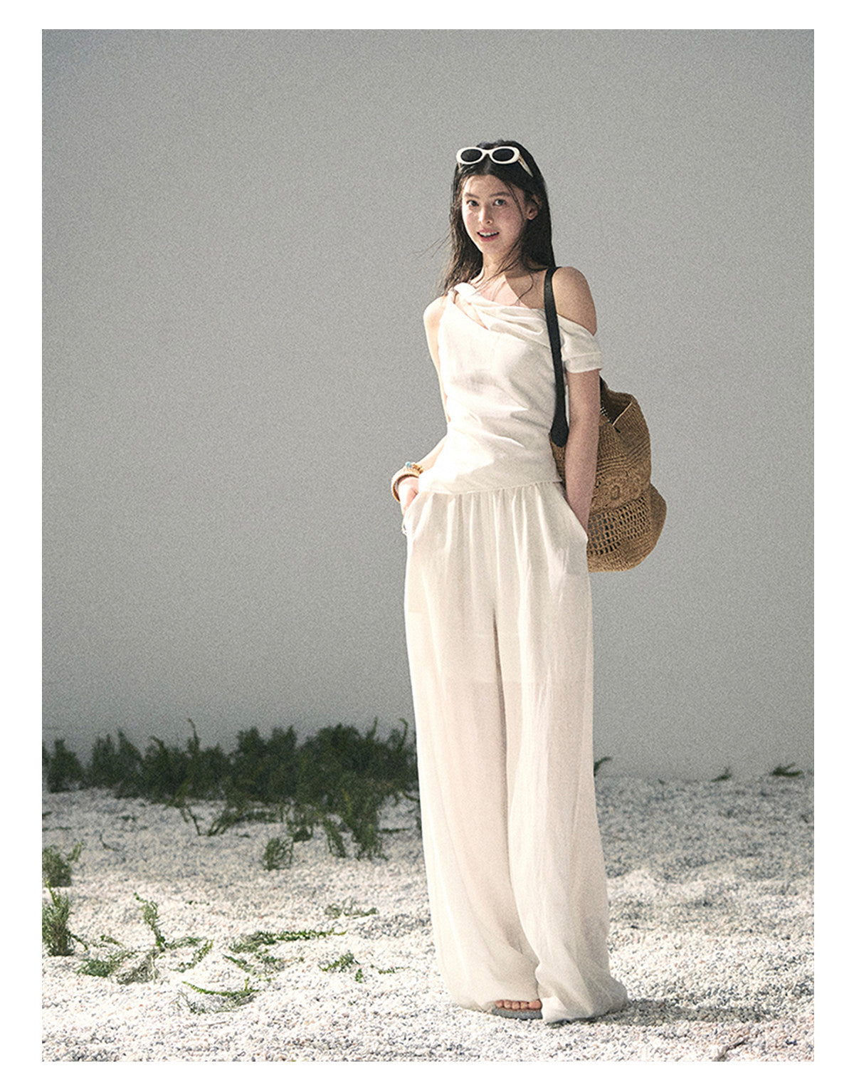 ShaoYeYan Aomalm Clouds Fall on Shoulder Minimalist Casual Set