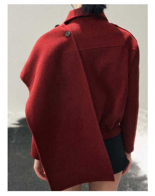 ShaoYeYan Aomalm She Hears The Snow Melt British Wool Coat