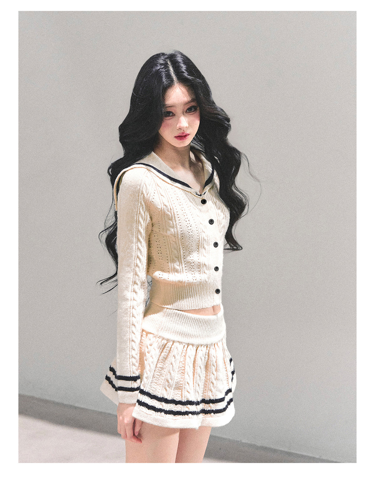 ShaoYeYan Evening Wind Whisper French Knit Set